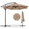 Best Choice Products 10ft Offset Hanging Outdoor Market Patio Umbrella w/ Easy Tilt Adjustment